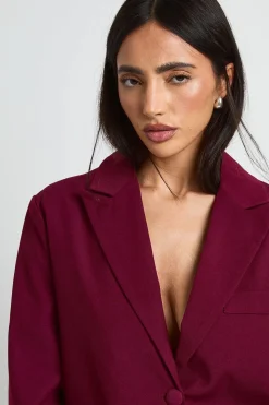 Blazer Tailleur Coupe Décontractée À Simple Boutonnage