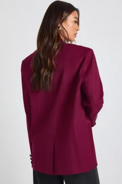 Blazer Tailleur Coupe Décontractée À Simple Boutonnage Pour Grande Taille