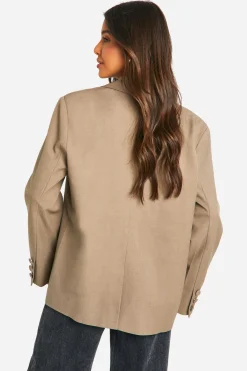 boohoo Blazer tailleur à double boutonnage, coupe décontractée<Femme Tailleurs|Looks Preppy