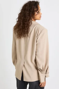 Blazer tailleur à manches volumineuses