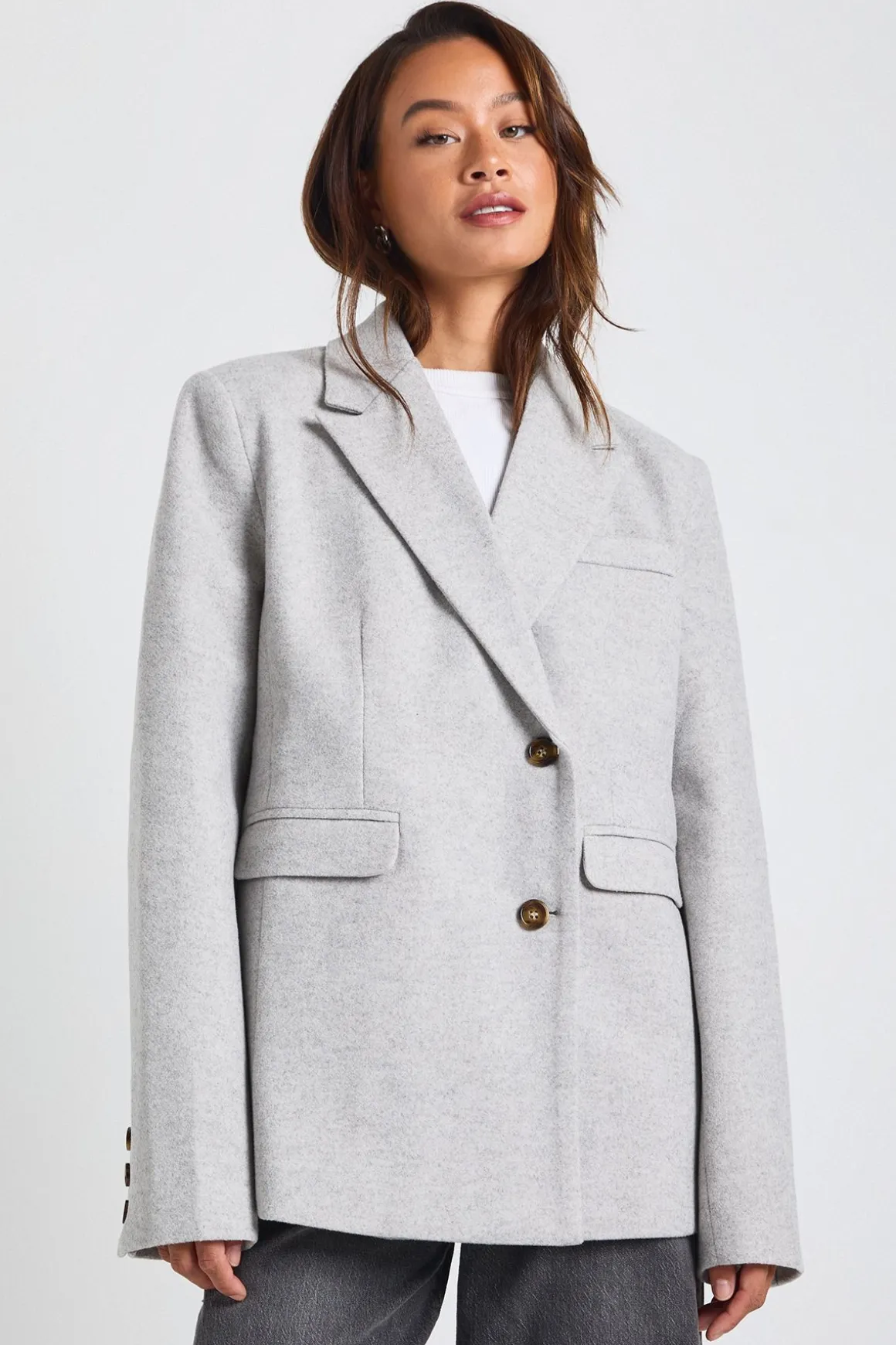 Blazer Tailleur Oversize En Laine Pour Grandes Tailles