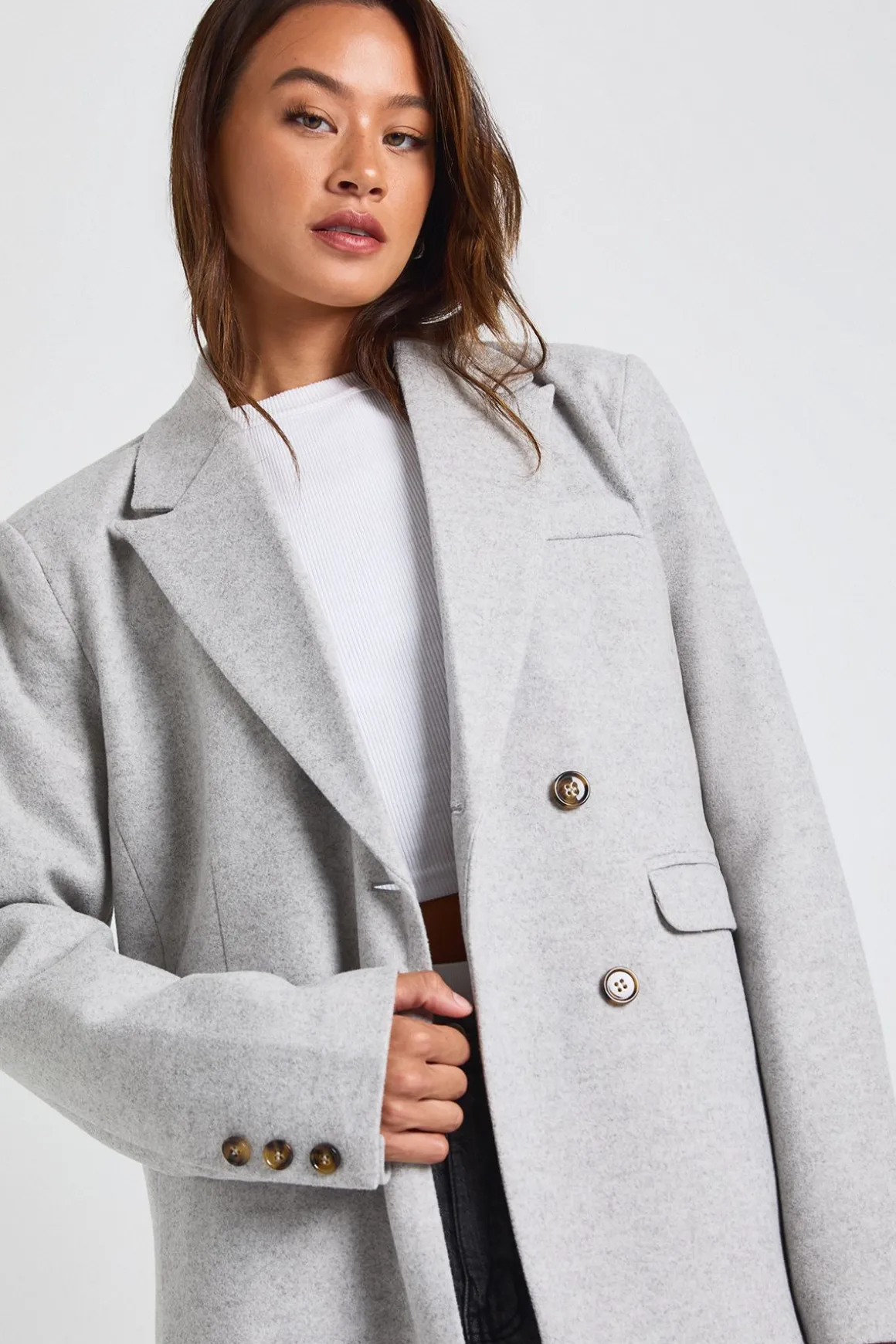 Blazer Tailleur Oversize En Laine Pour Grandes Tailles