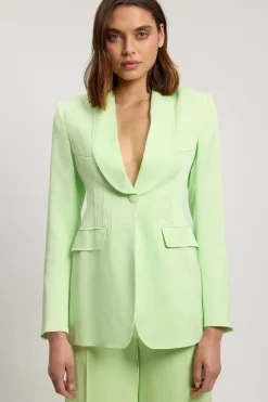 Blazer Tailleur Structuré En Satin Petite