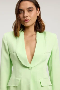 Blazer Tailleur Structuré En Satin Petite