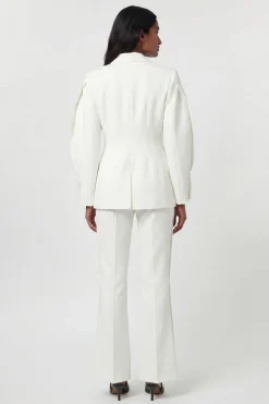 Blazer Tailleur Taille Sculptée Stretch Compact Petite