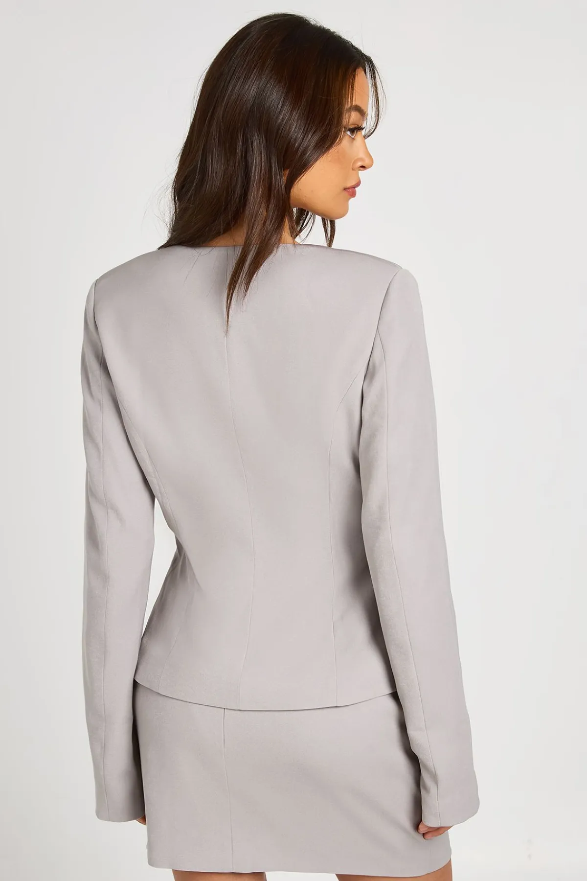 boohoo Blazer Tall Ajusté À Manches Ballon Et Taille Cintrée<Femme Tailleurs|Tons Neutres