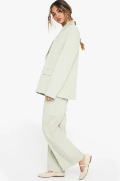 Blazer tissé sur mesure à double boutonnage