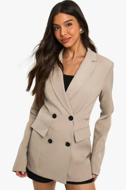 boohoo Blazer tissé à taille cintrée<Femme Blazers|Vestes & Manteaux