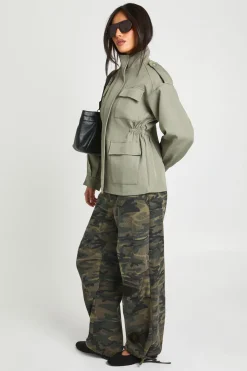 boohoo Blazer Utilitaire Cintré Col Montant<Femme Tailleurs|Blazers