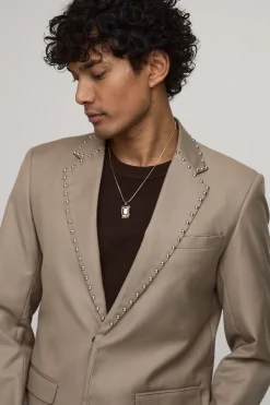 Blazer Western Ajusté À Clous