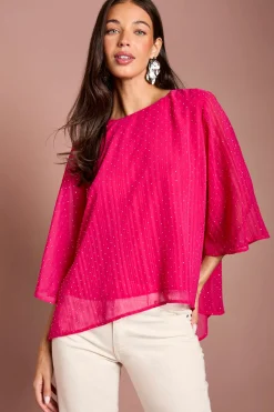 Wallis Blouse Asymétrique Ornée De Strass Thermocollants<Femme Tops