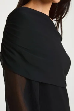 Blouse Bardot En Mousseline Transparente