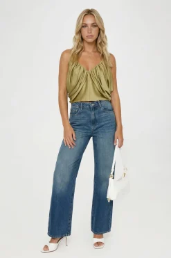 Blouse Caraco Bouffante En Satin