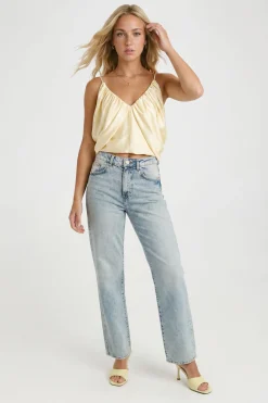 Blouse Caraco Bouffante En Satin