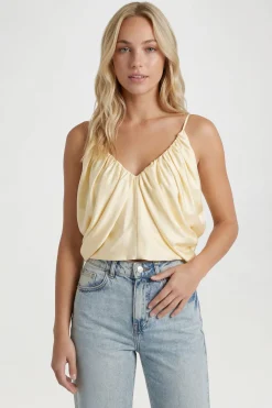 Blouse Caraco Bouffante En Satin