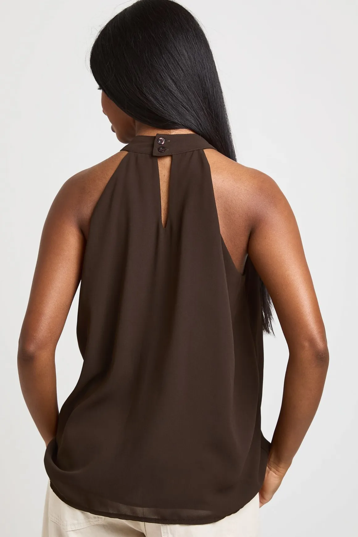Blouse Col Licou À Lavallière