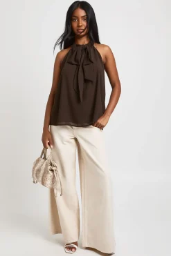 Blouse Col Licou À Lavallière
