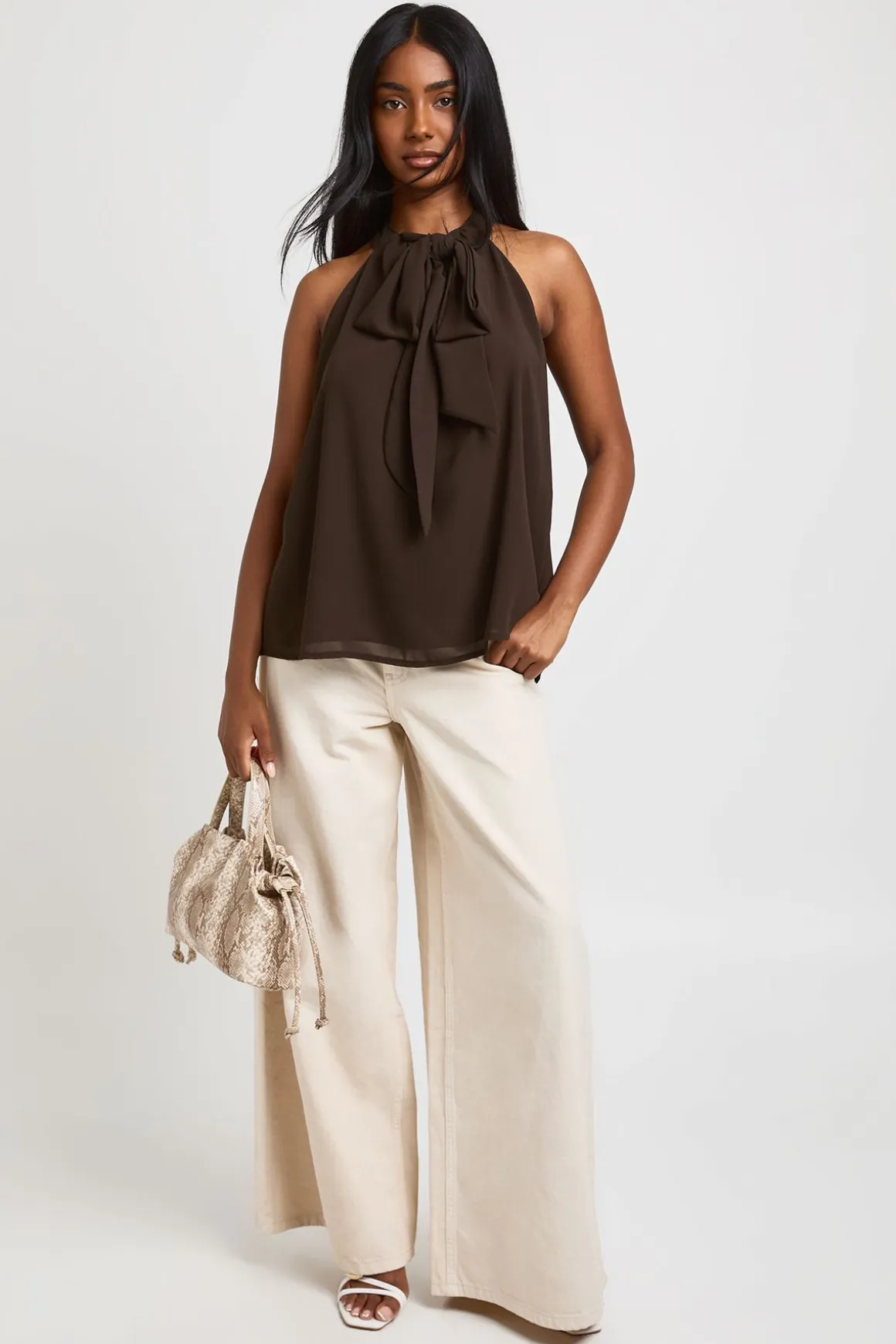 Blouse Col Licou À Lavallière