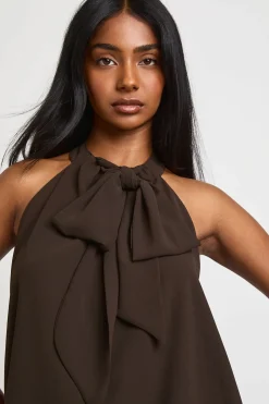 Blouse Col Licou À Lavallière