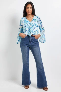 Wallis Blouse à Détails Volantés Floraux Petite<Femme Tops