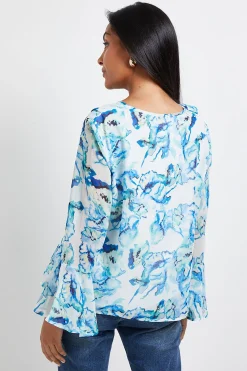 Wallis Blouse à Détails Volantés Floraux Petite<Femme Tops