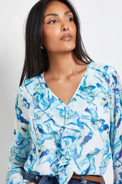 Wallis Blouse à Détails Volantés Floraux Petite<Femme Tops