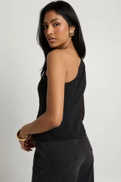 Blouse en chiffon à une épaule