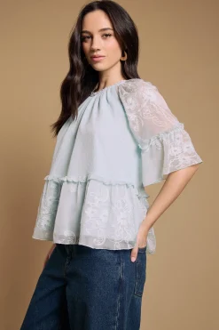Blouse En Mousseline À Basque