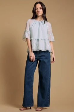 Blouse En Mousseline À Basque