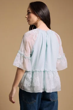 Blouse En Mousseline À Basque