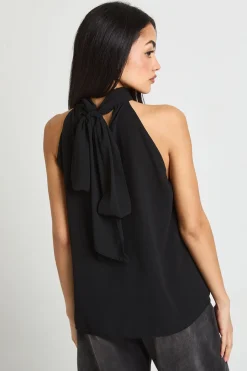 boohoo Blouse En Mousseline À Col Montant Avec Découpe<Femme Tops