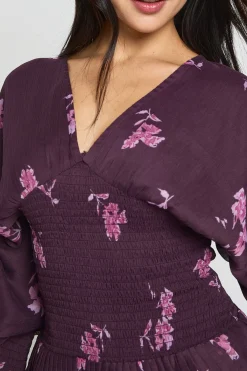 boohoo Blouse en Mousseline Florale à Fronces<Femme Tops