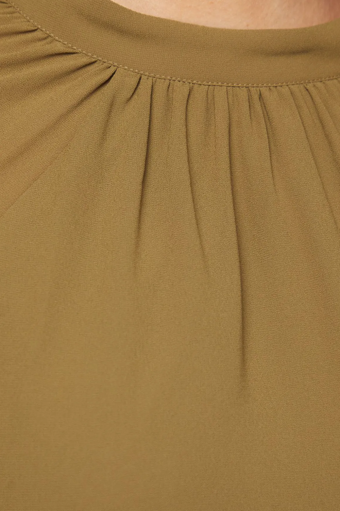 Blouse en Mousseline à Manches Volantées et Dos Noué