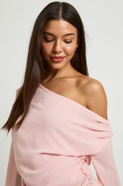 Blouse En Mousseline À Épaules Dénudées