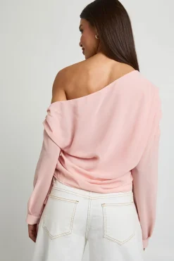 Blouse En Mousseline À Épaules Dénudées
