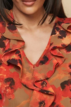 Wallis Blouse à Imprimé Floral avec Détails Volantés Petite Taille<Femme Tops D’Automne|Tops