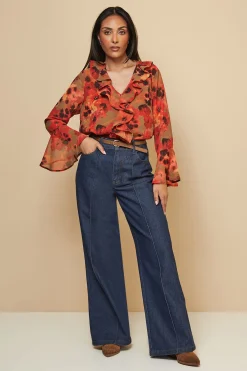 Wallis Blouse à Imprimé Floral avec Détails Volantés Petite Taille<Femme Tops D’Automne|Tops