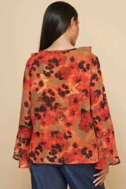 Wallis Blouse à Imprimé Floral avec Détails Volantés Petite Taille<Femme Tops D’Automne|Tops