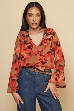 Wallis Blouse à Imprimé Floral avec Détails Volantés Petite Taille<Femme Tops D’Automne|Tops