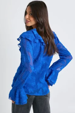 boohoo Blouse à manches longues avec volants<Femme Tops