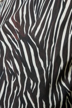 Dorothy Perkins Blouse à Manches Longues Imprimé Zèbre avec Dentelle<Femme Zebra Print|Satin Et Dentelle