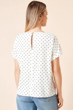 Dorothy Perkins Blouse à Manches Retroussées à Pois<Femme Tops D’Automne|Tops