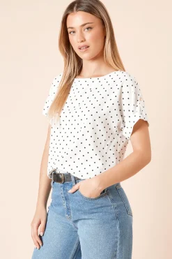 Dorothy Perkins Blouse à Manches Retroussées à Pois<Femme Tops D’Automne|Tops