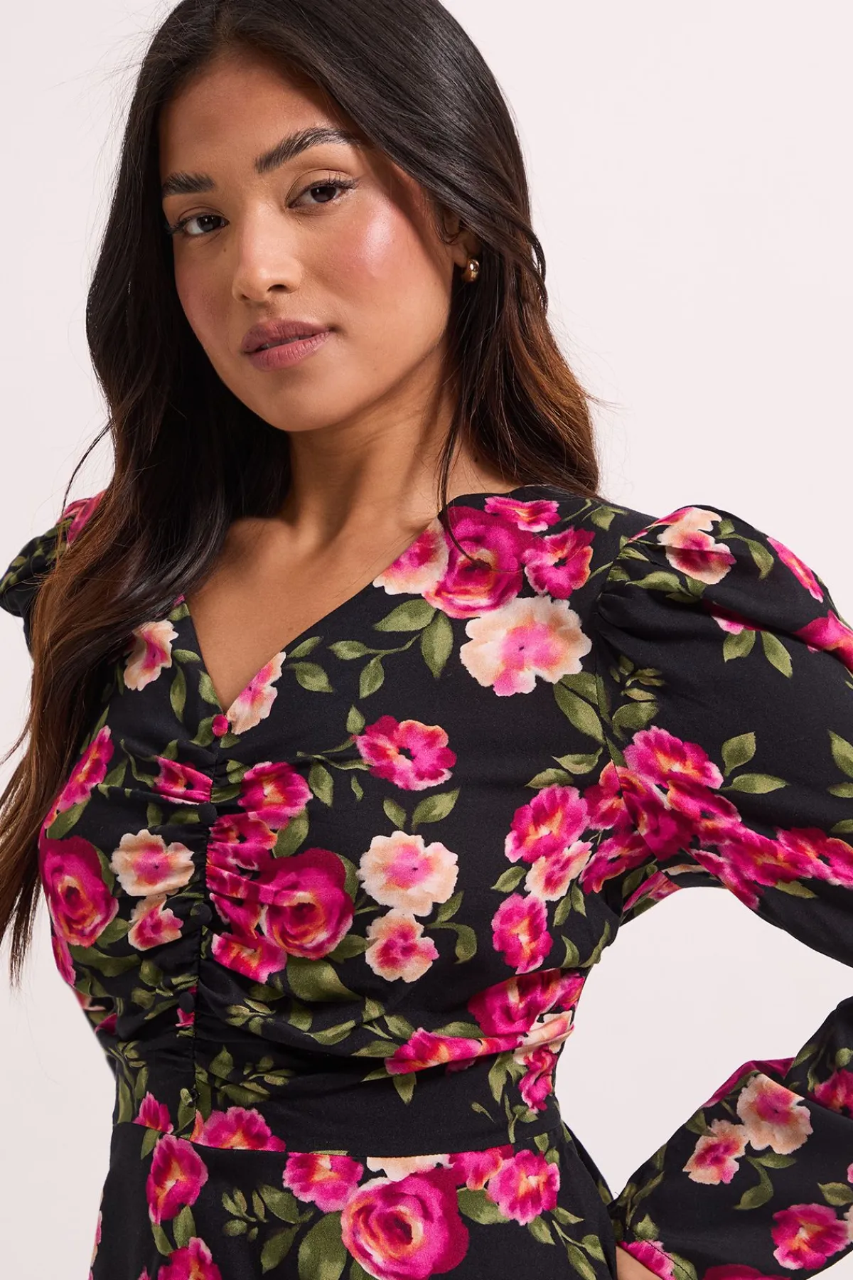 Dorothy Perkins Blouse Peplum Imprimée e avec Détails Boutonnés Petite Taille<Femme Tops