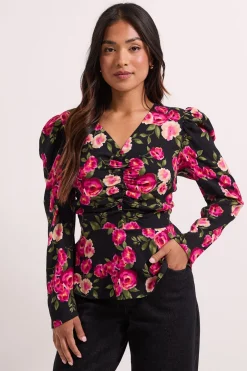 Dorothy Perkins Blouse Peplum Imprimée e avec Détails Boutonnés Petite Taille<Femme Tops