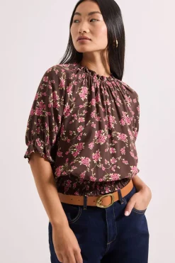 Dorothy Perkins Blouse Petite à Col Volant et Poignets Froncés<Femme Looks Chocolat|Tops D’Automne
