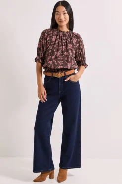 Dorothy Perkins Blouse Petite à Col Volant et Poignets Froncés<Femme Looks Chocolat|Tops D’Automne
