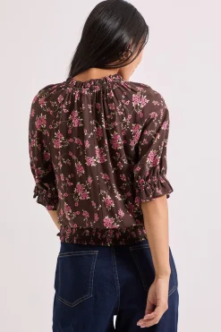 Dorothy Perkins Blouse Petite à Col Volant et Poignets Froncés<Femme Looks Chocolat|Tops D’Automne