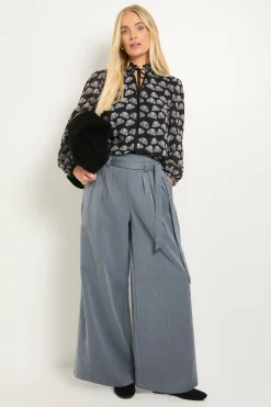 Blouse Petite À Encolure Froncée Imprimée