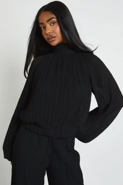 boohoo Blouse Plissée À Manches Chauve-souris<Femme Tops